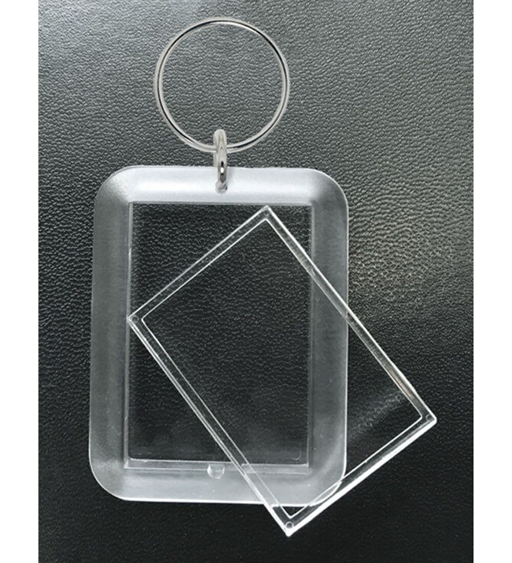  Porte-cls  Ice en acrylique transparent avec papier  insrer. (Lot de 25 pices)  Image 2